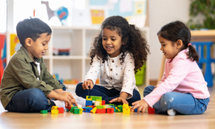 Children playing with toys