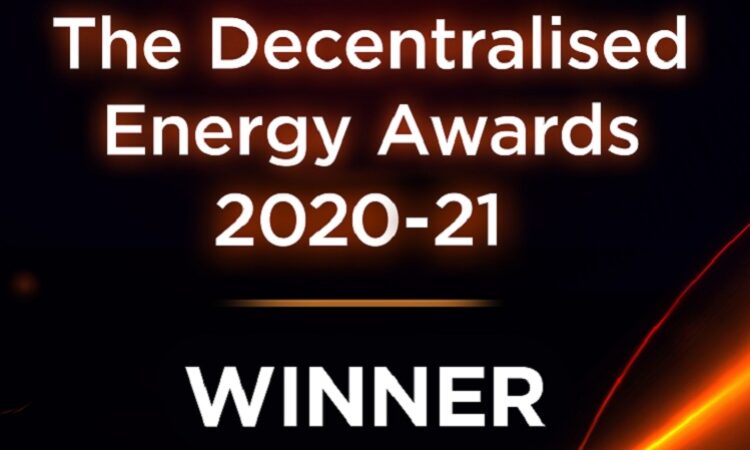 "The decentralised energy awards 2020 to 2021" "WINNER"