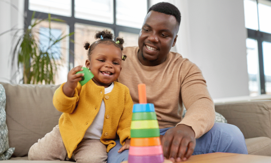 Dad with young child