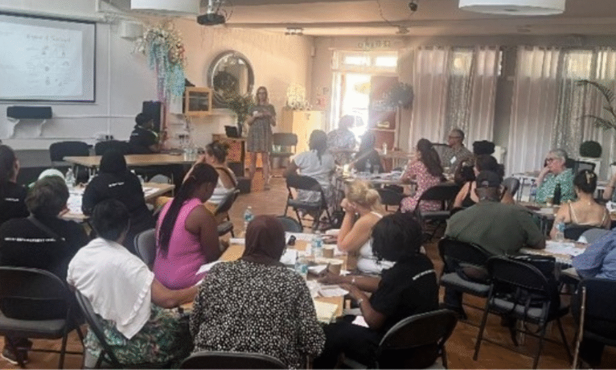 Women at a conference